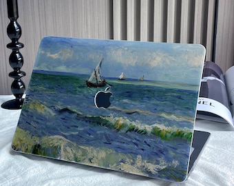 Sailing Boat Oil Painting Macbook Case for Air 13 /Pro 13/RITIAN 13/13.6Air/Pro 14/Air 15/Pro 16，M1 M2 M3 Touch Bar 13 15 Inch Laptop Case