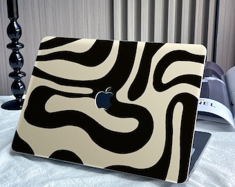Abstract Art MacBook Case, Aesthetic Hard Protective Laptop Cover for Air and Pro (All Models 2024, M1/M2/M3 Compatible)