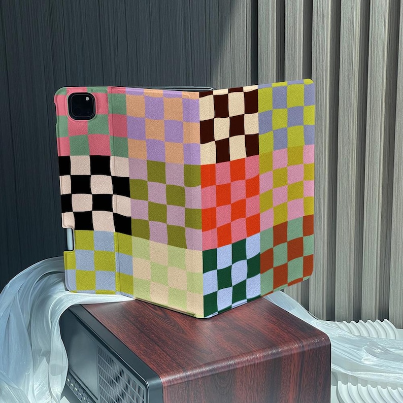 Mosaic iPad Case with Pencil Holder Protective iPad Air Case iPad Pro Case Cover iPad Mini 7 Case iPad Cover iPad Holder Personalized Gifts image 2