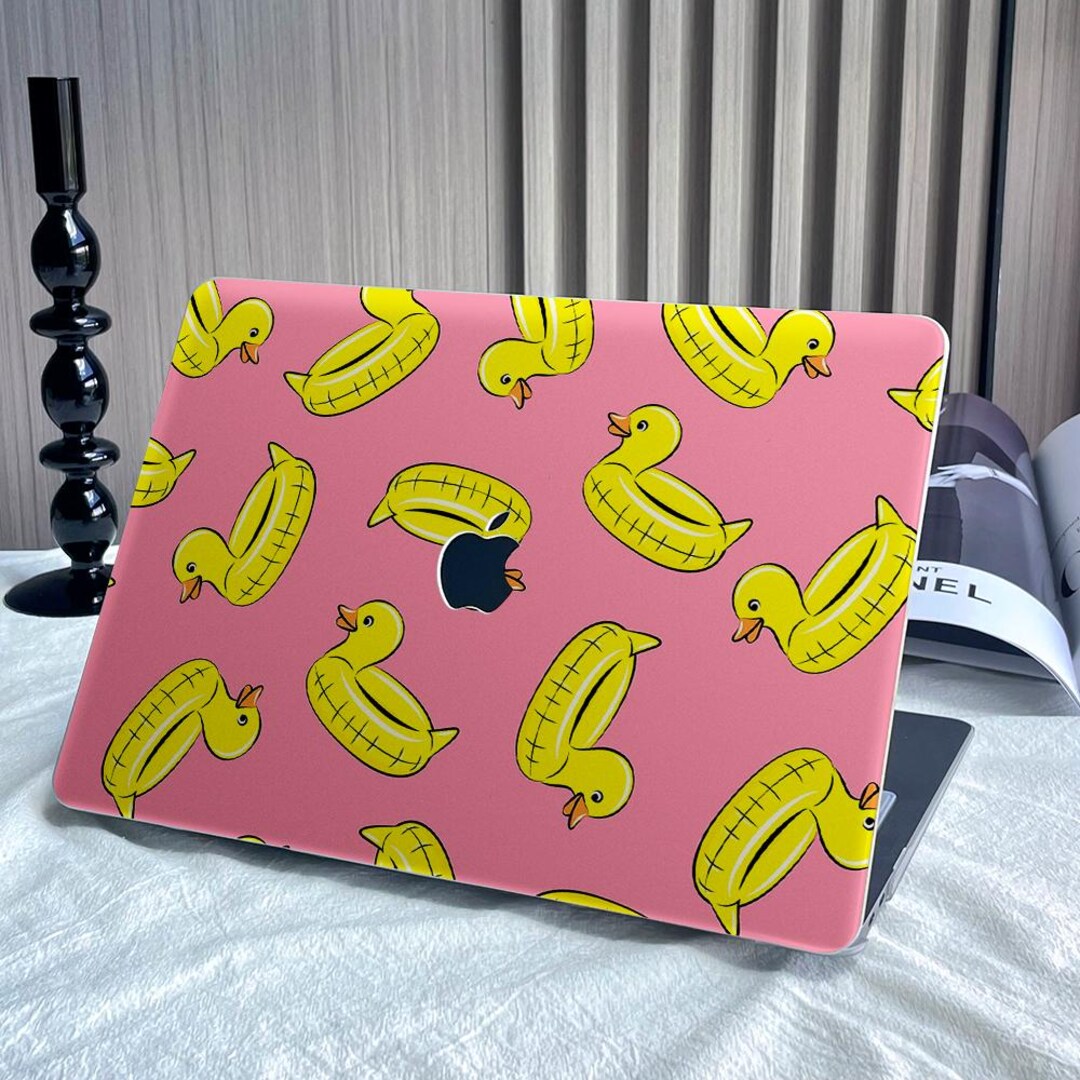 Inflatable Duck Pool MacBook Case, Fun Pink Laptop Cover for Air 13/15 ...