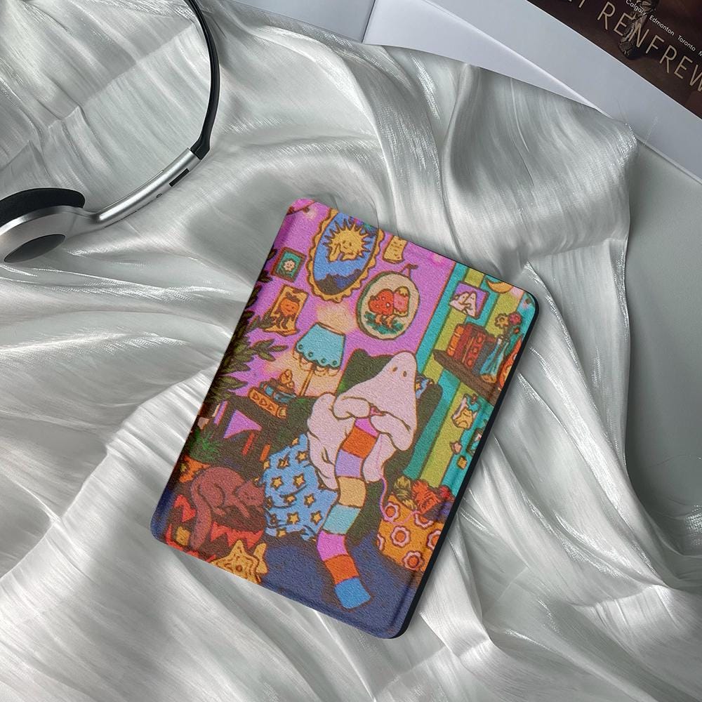 Halloween Vibe Ghost Kindle Case - Fits All Kindle Models, Including Paperwhite 6.8" - Personalized Halloween Gift for Her
