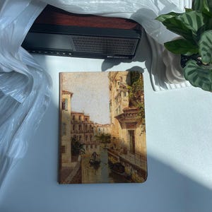 Venice Oil Painting iPad Case with Pencil Holder Protective ipad Air Case and iPad Pro Case Cover For Her