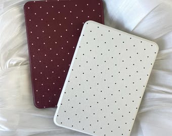 Black white polka Dot Minimalist Kindle Paperwhite Soft Case 2025 Edition Dual-Sided Magnetic Design, Kobo Clara Cover Valentine Day gift