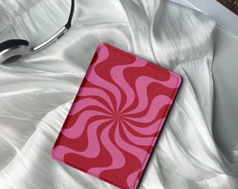 Etui Kobo na Kindle'a w kolorze Pink Swirl Retro Wave Paperwhite 11./12. generacji Oasis Scribe Libra Color Clara HD Vibrant 70s Aesthetic Case