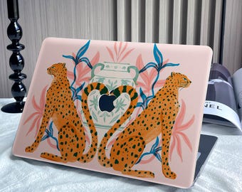 Love Tail Leopard Hard Protective MacBook Case Mac Laptop Cover for Air 11/13/15 Pro 13/14/15/16 Inch 2022 2023 2024 M2 M3 Laptop Case