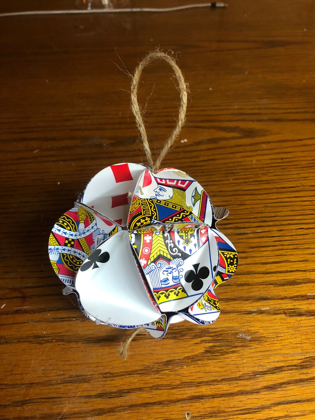 Hand Crafted Christmas Bauble Ornament. Poker Gambling Ornament, Party ...