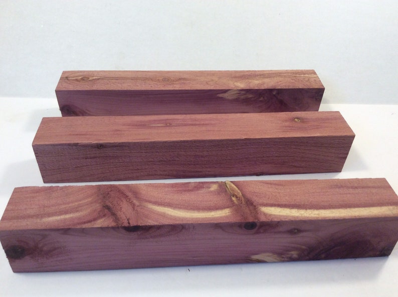 3 Beautiful Aromatic Red Cedar Blocks 2 x 1/34 x 12 inch, Crafts, Turkey calls,Pens, Wood-burning image 1