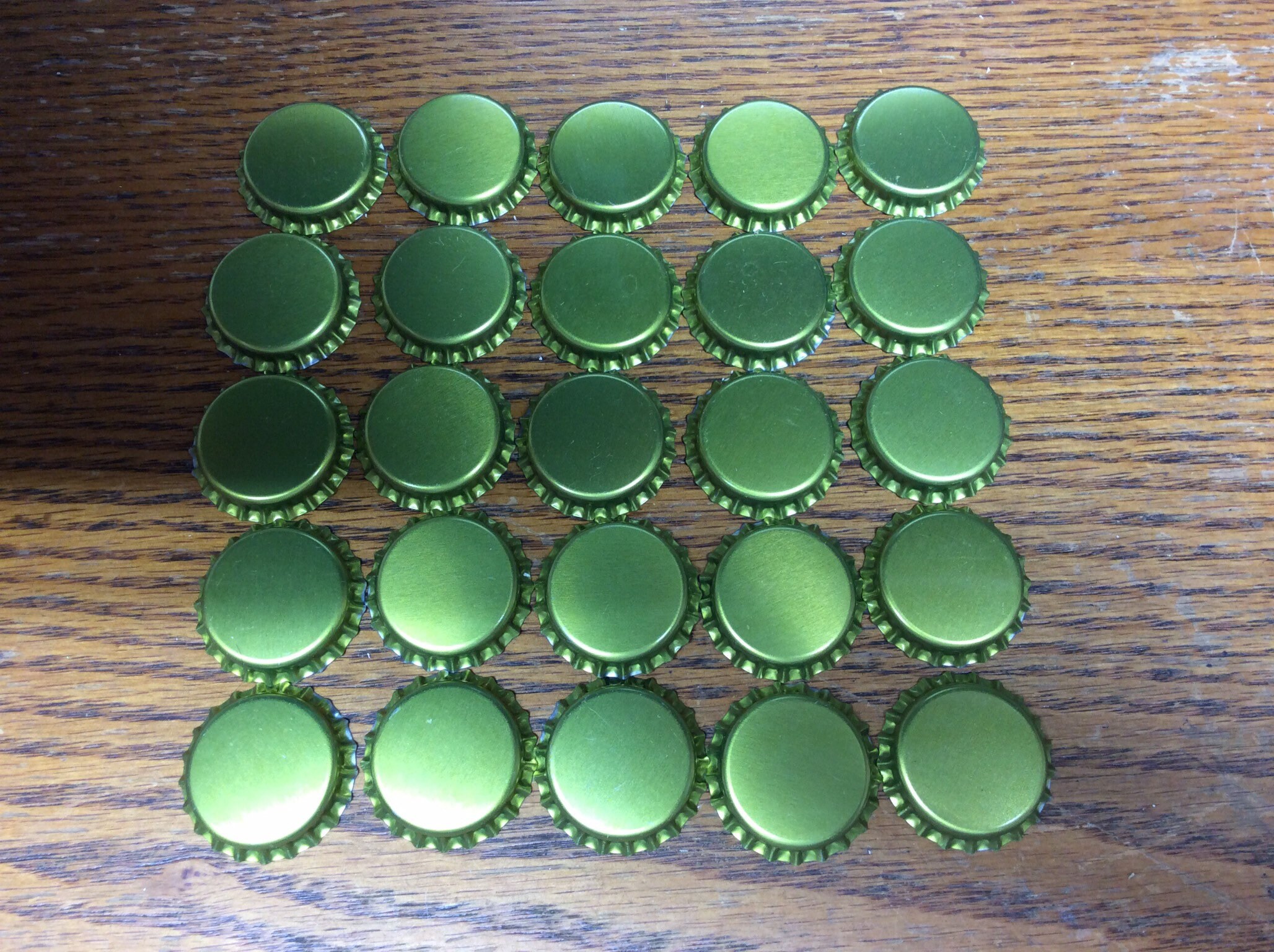 25 new unused gold bottle caps. Wine beer Etsy