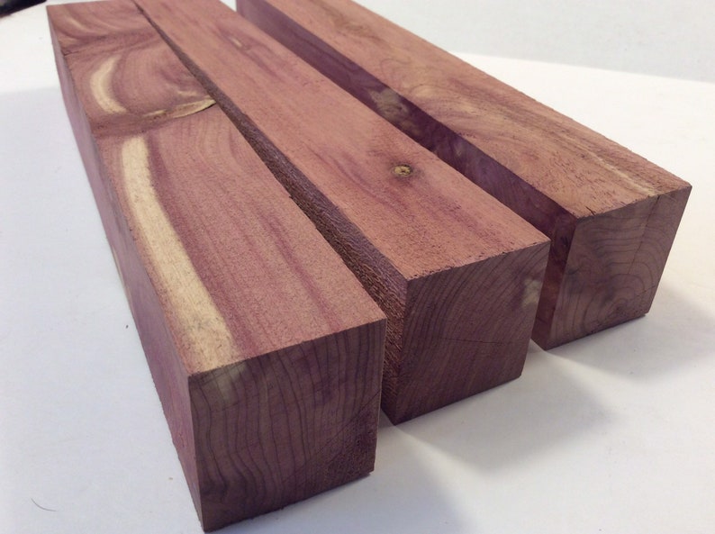 3 Beautiful Aromatic Red Cedar Blocks 2 x 1/34 x 12 inch, Crafts, Turkey calls,Pens, Wood-burning image 3