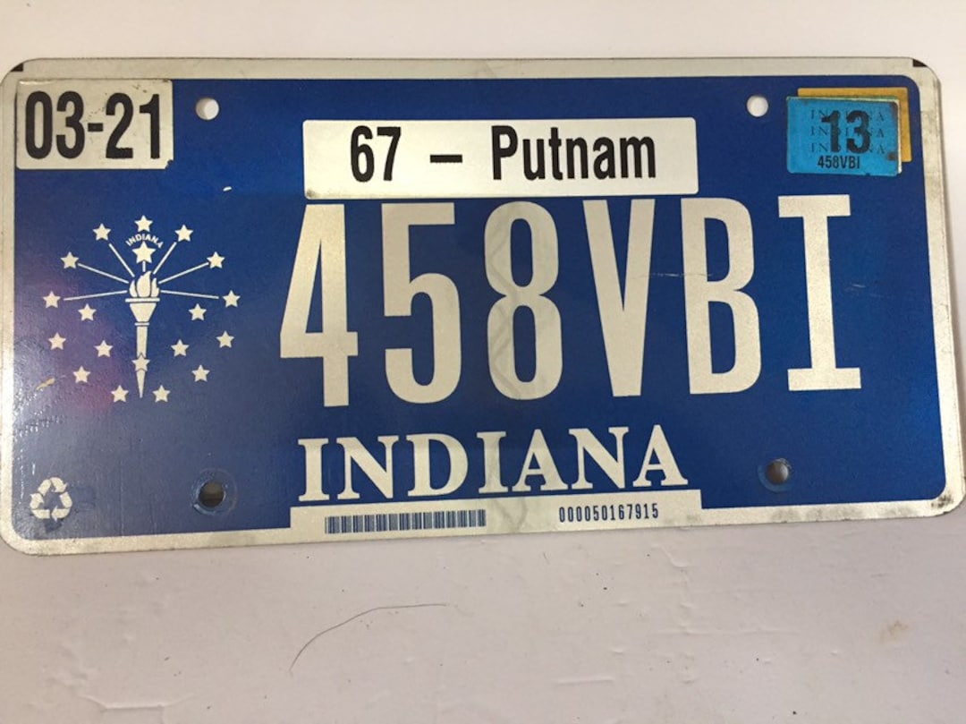 Vintage Indiana License Plate Vintage Plate Old License Etsy