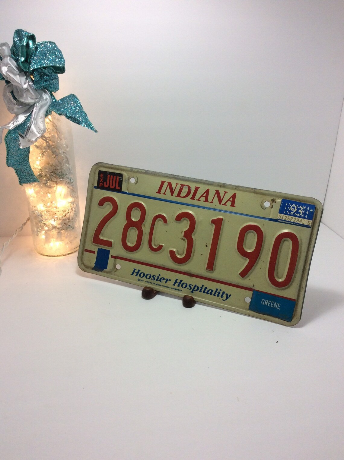Vintage Indiana License Plate Vintage Plate Old License | Etsy