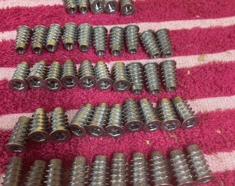100 Pieces Zink1/420 X 20mm Furniture Insert Nut Hex Socket Threaded Insert Nuts