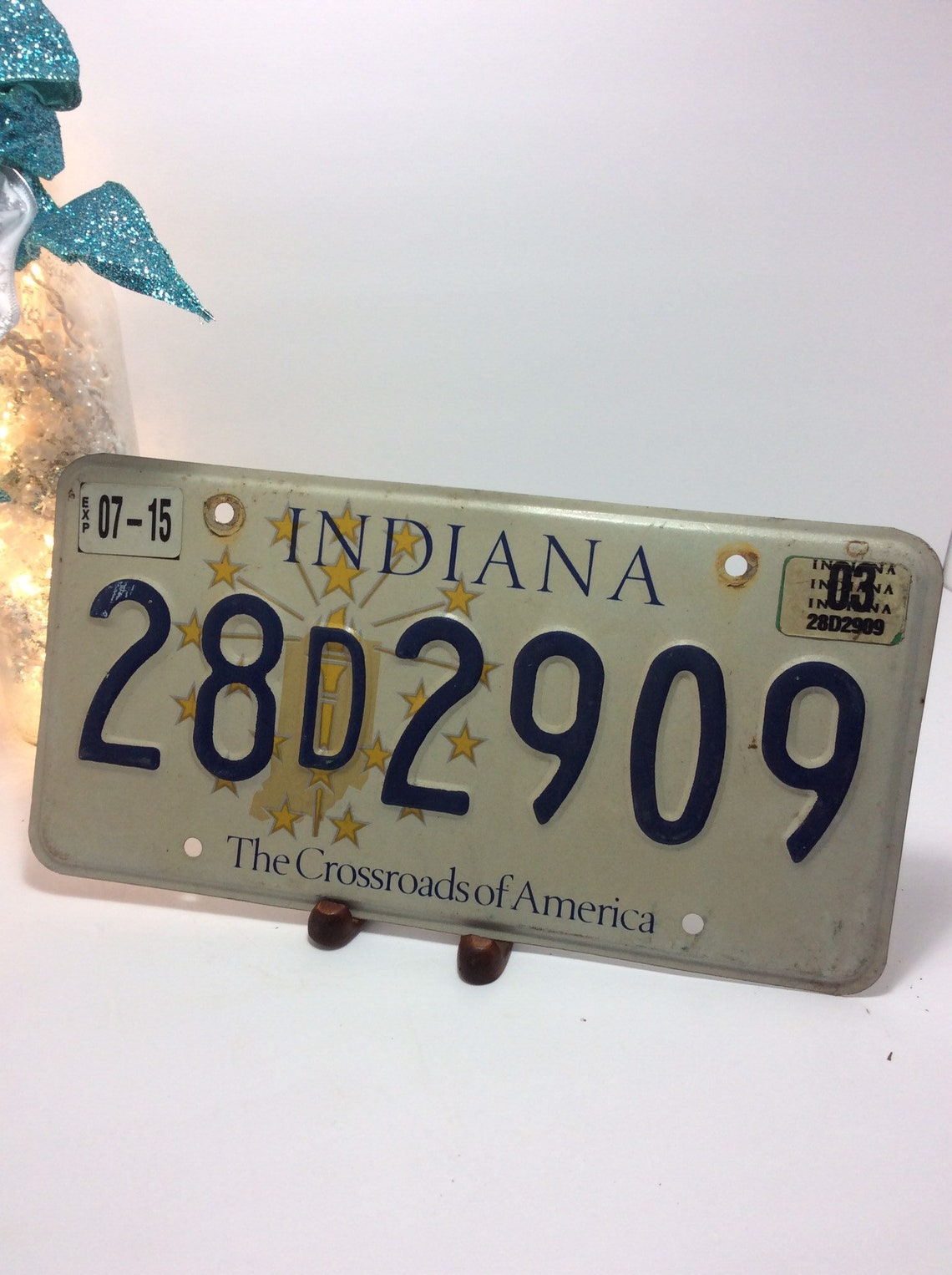 Vintage Indiana License Plate Vintage Plate Old License Etsy
