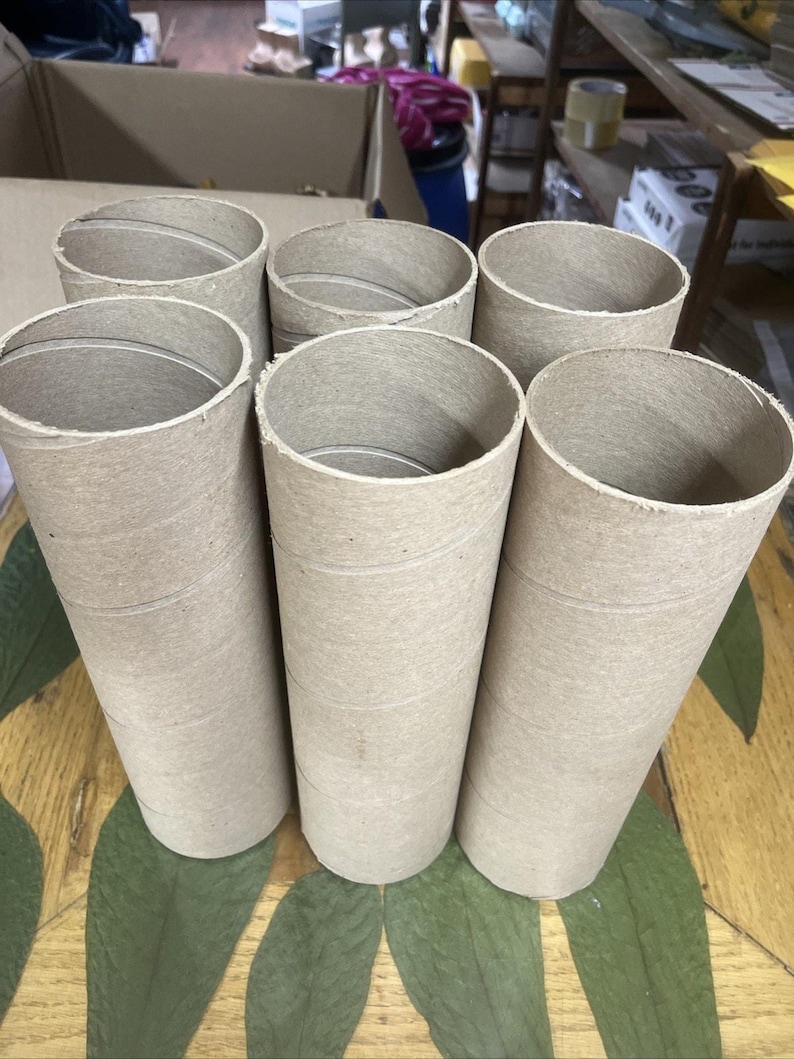 6 Heavy Duty Cardboard Tubes 11-1/4”Length x 3” Diameter Good for DIY Crafts! afbeelding 2