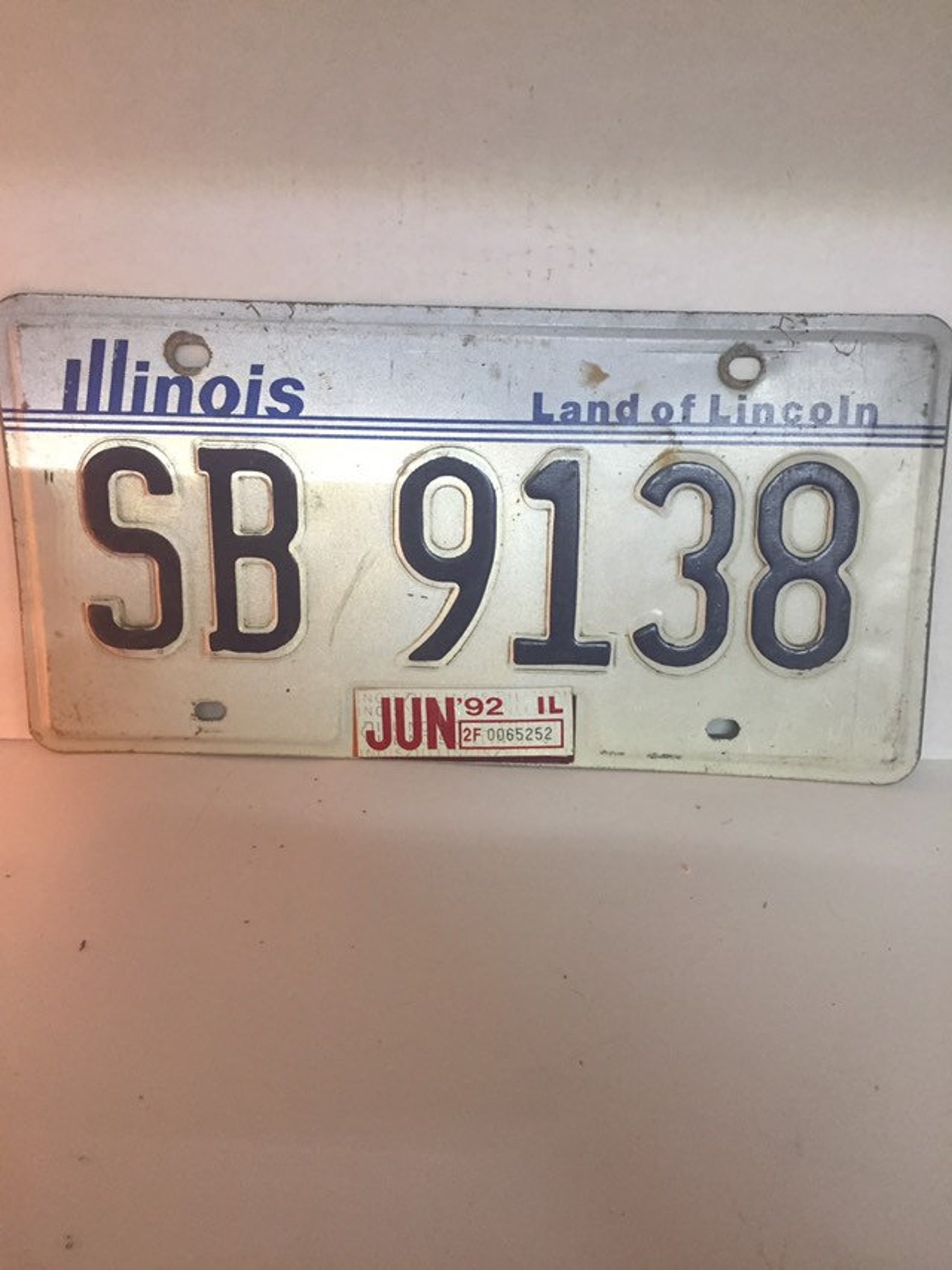 Vintage Illinois License Plate Vintage Plate Old License Etsy