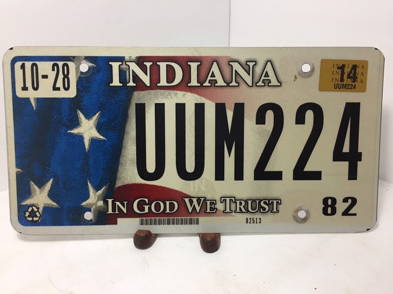 Vintage Indiana License plate Vintage plate Old license Etsy