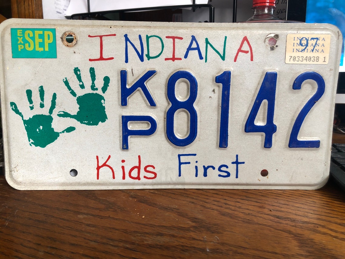 Vintage Indiana Kids FIRST License Plate Vintage Plate Old Etsy