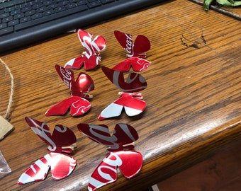 6 Coke Cola can Cute butterfly deco .. Ornaments Christmas Gifts recycled art!