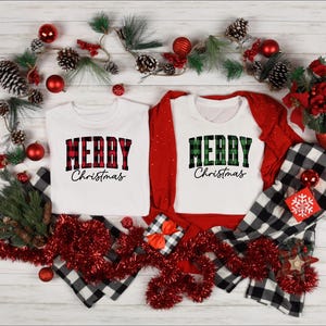 Merry And Bright Xmas Shirt, Women Holiday Party Tee,Matching Family Christmas Shirt, Trendy Christmas Gift,christmas season tee,Merry shirt