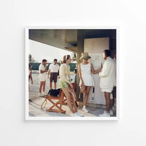 Póster de tenis en las Bahamas, impresión vintage, impresiones fotográficas, impresión fotográfica de alta sociedad, impresión fotográfica con calidad de museo, arte mural de tenis