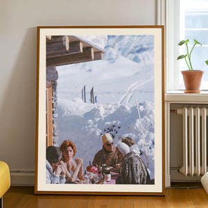 Vintage Skiing Poster - Retro Skiing Wall Art | Apres Ski Decor | Bar Cart Print, Ski print, High Society Photography Ski print