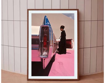 Vintage Car Photography Print, 70s Art, Trendy Wall Art, Psychedelic Poster, Aesthetic Vintage Poster, Trippy Wall Art, Fashion wall art