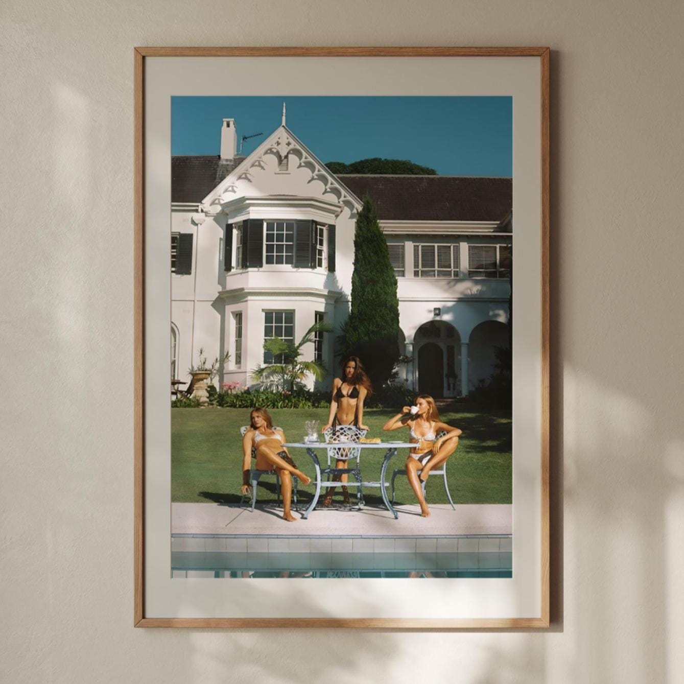 High Society Girls Pool Print: Luxurious Summer Photo Art (Digital Download