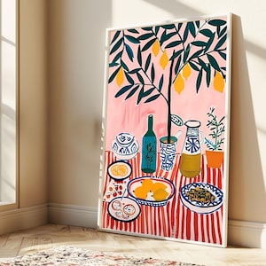 Mexican Still Life Painting: Lemons and Corazon Art