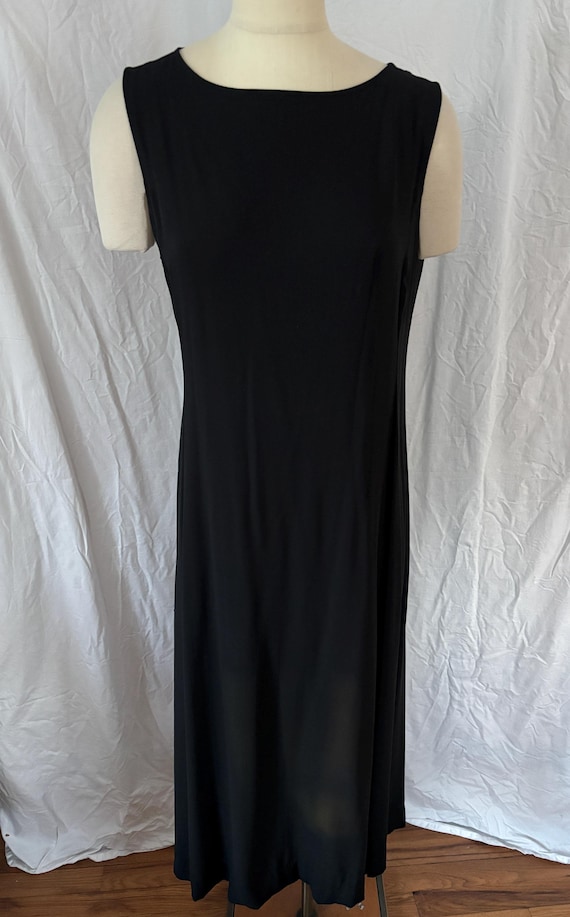Vintage Eileen Fisher Black Silk Georgette Dancer Dress size Small