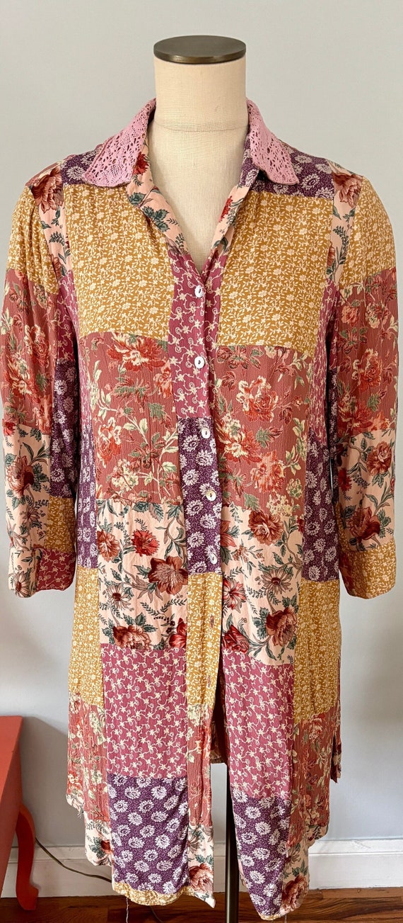 April Cornell Size Small S Patchwork Topper Jacke… - image 1