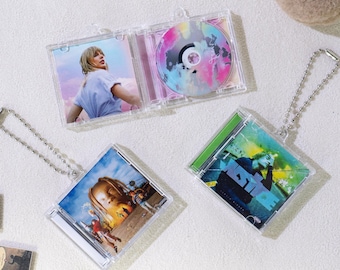 Custom Mini Album CD Keychain With NFC | Personalized Music Gift | Spotify Keychain | Music Lover Keychain | Christmas Gift | Album Keychain