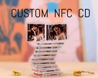 Personalized NFC Mini Album CD Keychain | Custom Music Gift | Retro Style Gift l Spotify Keychain | Music Lover Keychain | Wedding Gifts