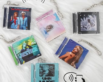 Custom Mini CD Album Keychain With NFC | Your Album covers, Uniquely Yours | Personalized Music Gift l Spotify Keychain | Mother&#39;s Day Gift