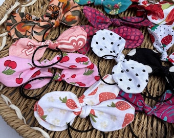 Pick Your Fabric Hair Ties | Fabric Hair Bows | Hair Accessories | Hair Bows for Girls | Cute Hair Ties | Ponytail Holders | Hair Elastics