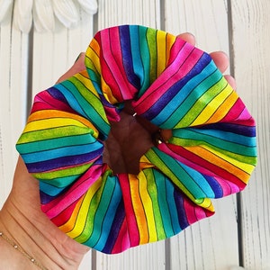 Bright Stripes Oversized Scrunchie | Big Scrunchie | Hair Accessory | Ponytail Holder | Scrunchies