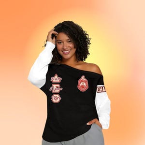 Delta Sigma Theta Off Shoulder Sweatshirt Custom Chapter, Black Sisterhood Shirt 1913 Sorority Apparel, Delta Sigma Theta Gift for Her