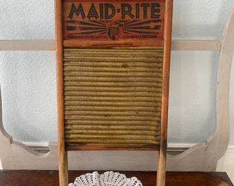Vintage Family Size Maid Rite Washboard. - Etsy