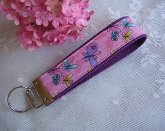 Schmetterling Stoff Schlüsselanhänger Wristlet Schlüsselanhänger