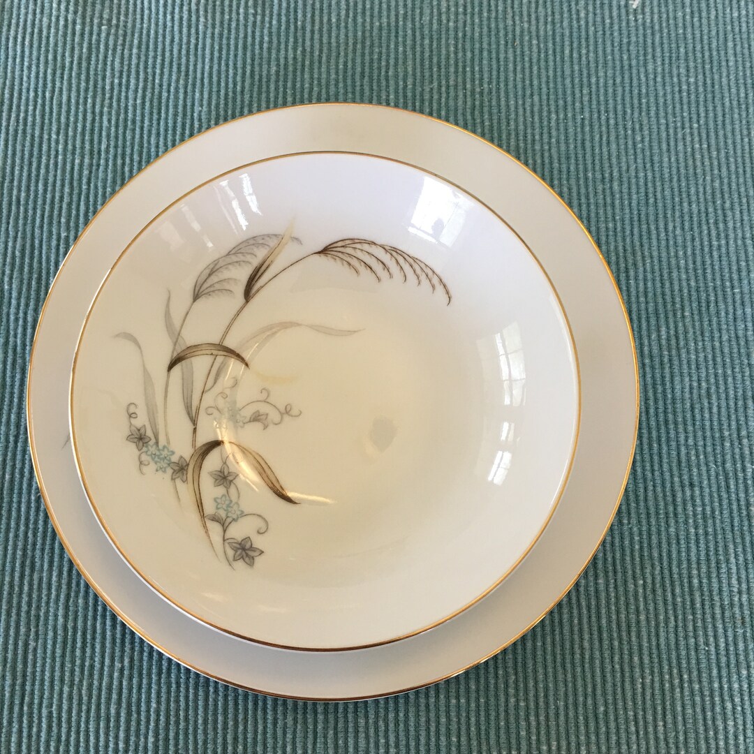 Laura by Narumi Japan Fine China Saucer and Bowl Wheat Pattern Etsy