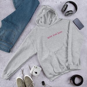 Custom Hoodie, Custom Text Hoodie, Personalized Hoodie, Your Text Here, Custom Gift, Custom Birthday Top, Custom Logo, Custom Name Pullover