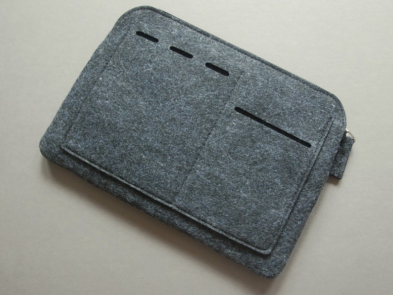 iPad Case, Tablet Cover, felt tech cover, zipper bag. image 2