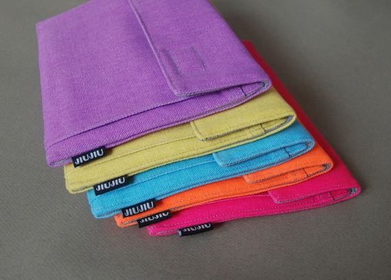 iPad mini Case / Kindle Case / Tablet Case/ with Extra Pocket. Neon and Colorful. Free shipping.