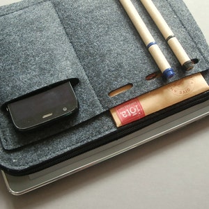iPad Case, Tablet Cover, felt tech cover, zipper bag. image 3