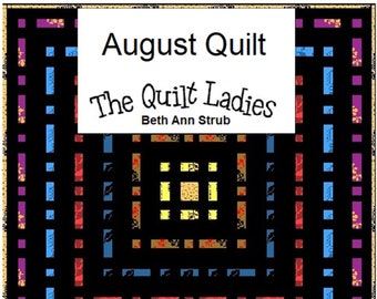 August Monthly Quilt Pattern Downloads as PDF in Moments to You