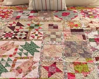 53 Quilt Block Patterns, Made into One Quilt; PDF to You in Moments