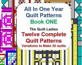All in One Year Quilt Patterns Book ONE  - Digital Download
