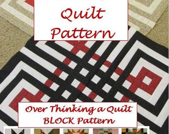 Love Knot Quilt Pattern – Log Cabin Block, Colorful Twist (PDF Pattern)