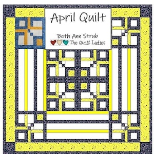 April Quilt Pattern. Take a log cabin quilt and turn is around and back to make this wonderful quilt. Finished quilt measures 46" x 46" and all cutting and sewing directions are given. And it's from The Quilt Ladies. Happy Sewing!
