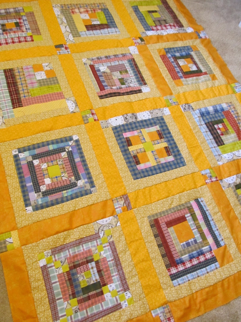 Quilt Pattern for Log Cabin Fun A PDF Download Quilt Pattern Etsy