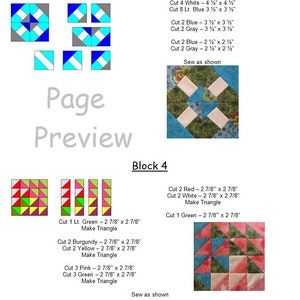 “The Ladies” quilt block sampler pattern book with  68 - Eight by Eight Inch quilt pattern blocks, quilt blocks not too small and not too large. And this quilt pattern is from The Quilt Ladies.